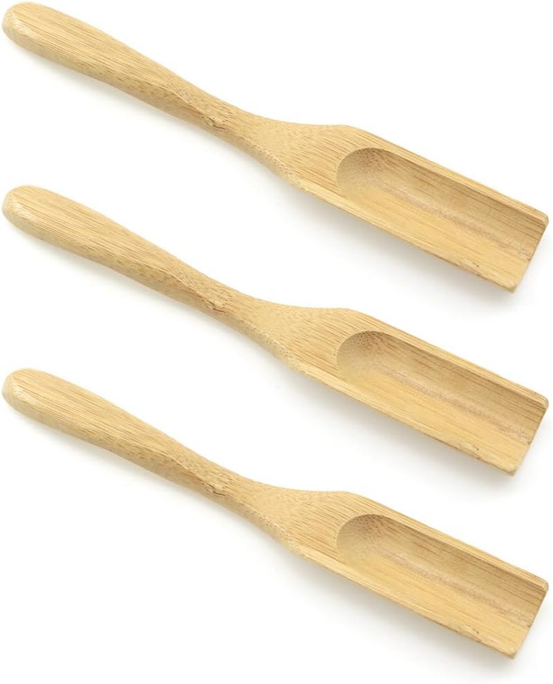 ZYAMY 3PCS Wooden Loose Tea Scoop Tea Spatula Long Handle Scoop Natural Bamboo Wooden Scoop 7 inches long Used for Scooping Coffee Powder Spices Jam Seasoning Spoons - Image 1